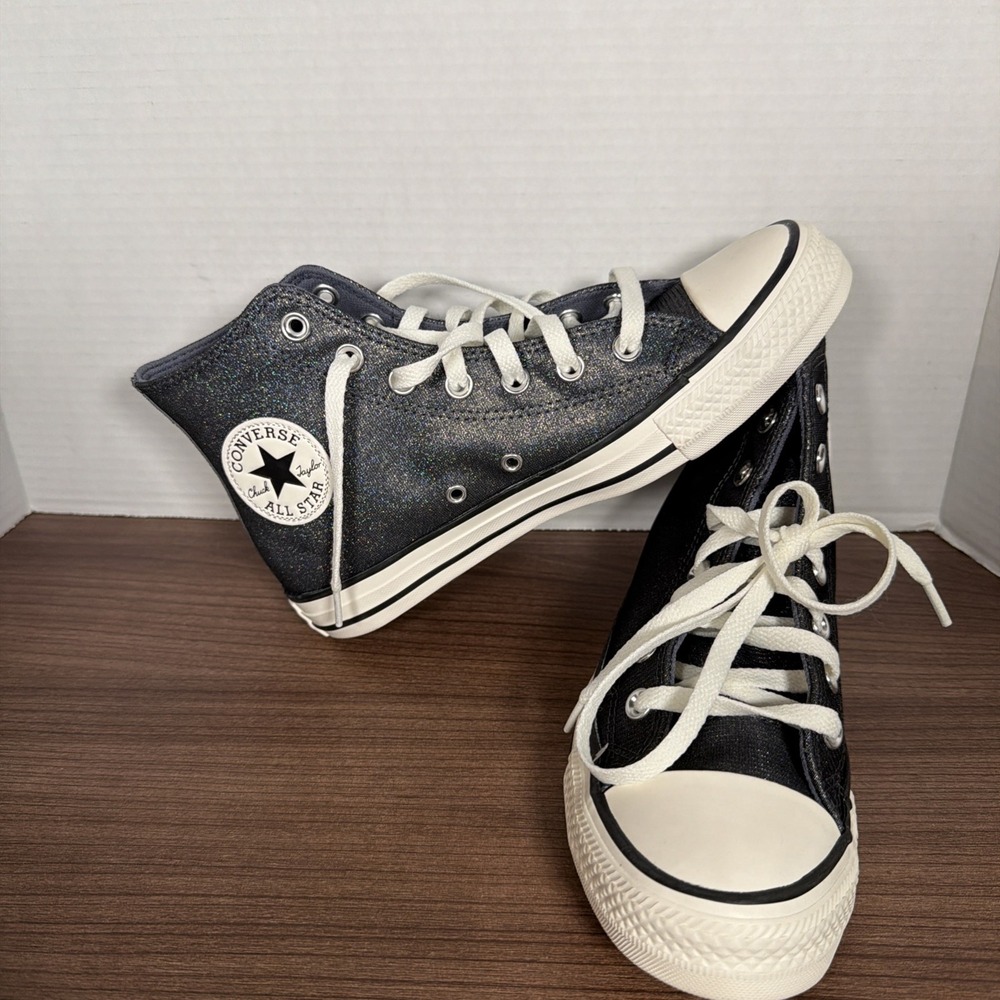 Converse Chuck Taylor All-Star Platform Lift High Top Shoes Glitter Size 8 NEW